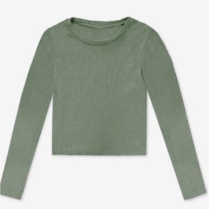 Women’s Green Fitted Crop Top- M